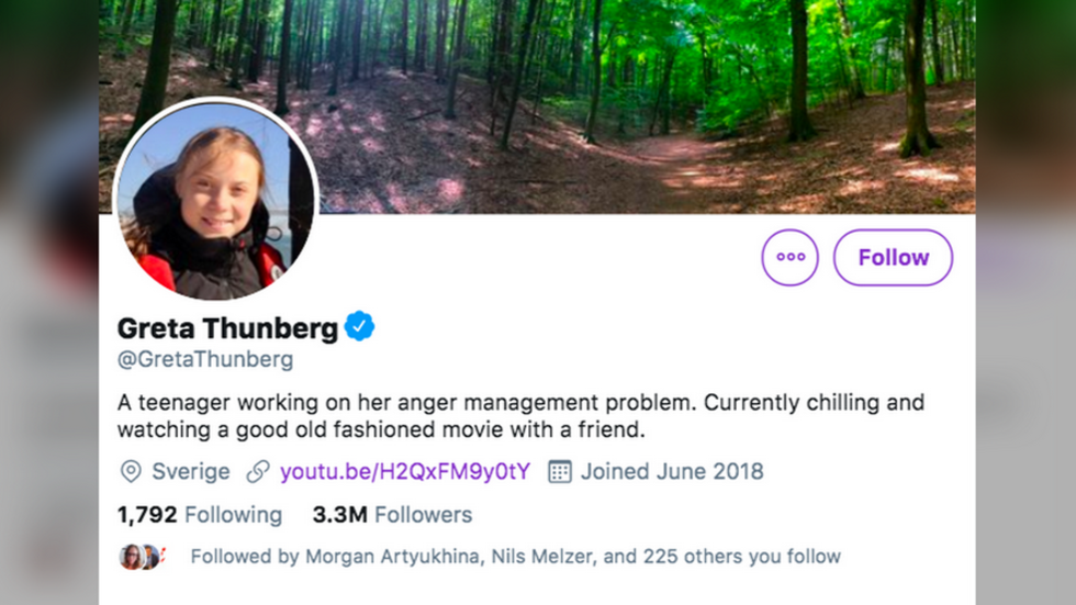 Greta Thunberg responds to Trump’s advice to ‘chill out’ with Twitter bio change again  
