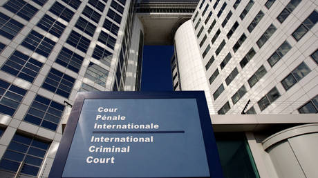 FILE PHOTO: The entrance of the International Criminal Court (ICC) headquarters in The Hague, Netherlands.