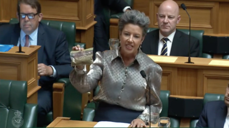 Reef-erendum debate: NZ politician stuns the house by producing 14g ‘weed’ baggie (VIDEO)