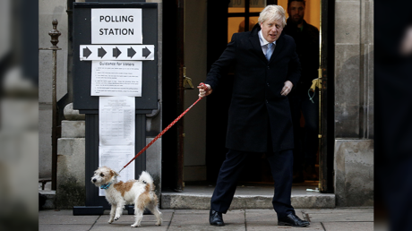 BoJo & Sadiq Khan take their pooches to the voting booths on election day, as #DogsAtPollingStations trends