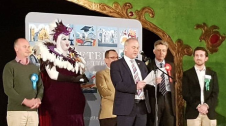 ‘No bigger pantomime than Westminster’: Dame Belladonna earns more votes than UKIP rival