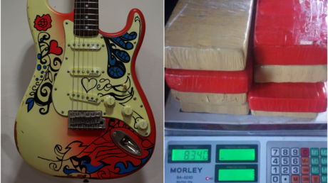 This music will take you high: Drug smuggler caught with COCAINE GUITAR at Cancun airport (PHOTOS)