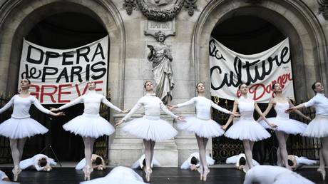 Pirouetting in protest: Paris Opera ballet dancers demonstrate in style against Macron’s retirement reforms