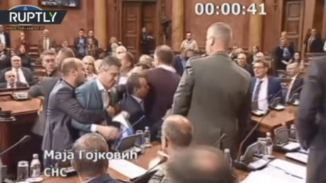 When words are not enough: BRAWLS break out in Serbian & Montenegrin parliaments amid debates over church property law (VIDEOS)