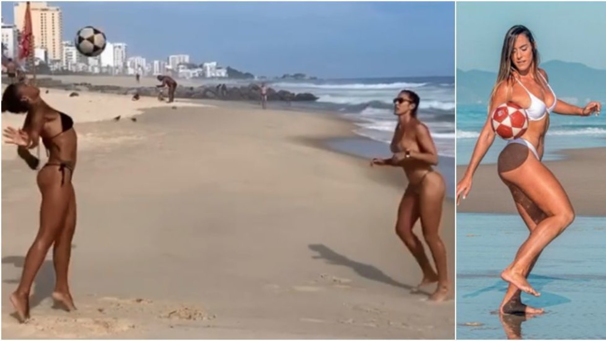 Rio Brazil Beach Girl Nudes - Brazilian freestyle queens show off incredible chest control â€“ and one of  them is so good she's beaten Neymar (VIDEO) â€” RT Sport News