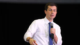 Presidential candidate Pete Buttigieg at a town hall in Iowa, November 25, 2019.