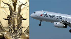 Satanic Temple members say 'HELL NO' to discrimination after American Airlines forces woman to change ‘HAIL SATAN’ shirt