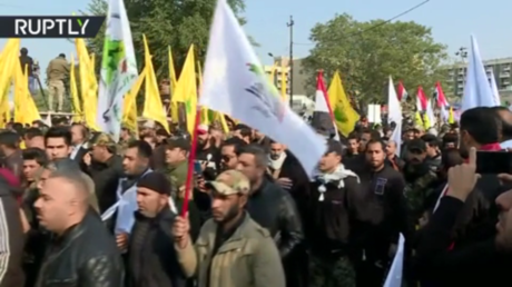 Thousands mourn top Iranian General Soleimani and Iraqi PMF militia Deputy Commander al-Muhandis in Baghdad (WATCH LIVE)