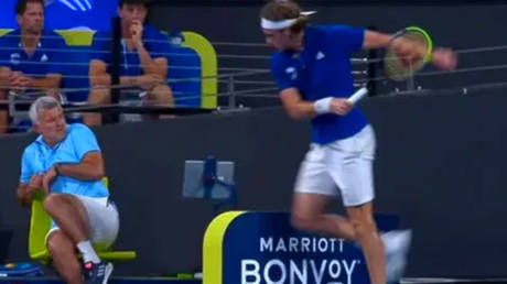 Greek tragedy: Stefanos Tsitsipas INJURES HIS FATHER & gets telling off from mom during epic on-court meltdown (VIDEO)