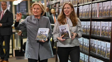 Chelsea and Hillary Clinton promote Gutsy Women - a book they wrote together.