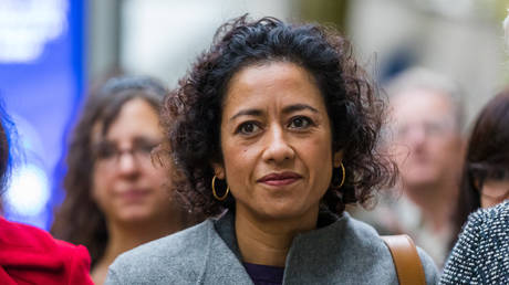 Television presenter, Samira Ahmed arrives at the Central London Employment Tribunal to attend an equal pay case hearing against the BBC.