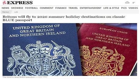 &lsquo;Your mother was a hamster&rsquo;: Social media trolls British newspaper after publishing fake new blue passport with Monty Python line