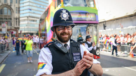 FILE PHOTO: A police officer pictured at London's LGBT Community Pride parade in 2015 © Flickr / Adrian Snood
