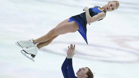 ‘I saw the ice getting closer’: Russian figure skating duo narrowly avoids TERRIFYING fall (VIDEO)