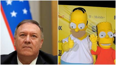 Unleash the meme war! Pompeo mocks Pelosi&rsquo;s speech-tearing stunt with &lsquo;Simpsons&rsquo; screenshot