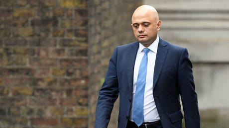 Sajid Javid arrives at Downing Street in London, Britain February 13, 2020. © REUTERS/Toby Melville