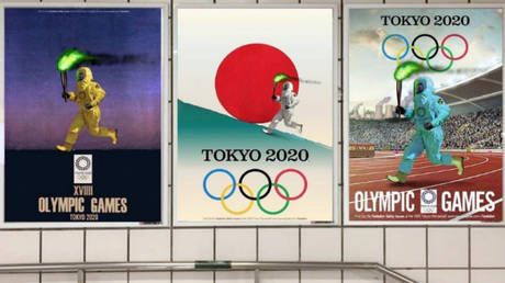 ‘Regrettable & unacceptable’: Japan’s Olympic minister blasts South Korean posters showing torch bearer in protective suit