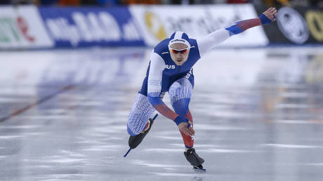 On the fast track: Russian speed skater Pavel Kulizhnikov earns World Championship sprint gold