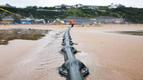 FILE PHOTO: Microsoft's MAREA cable lands on Ireland's west coast © RUN Studios / Microsoft