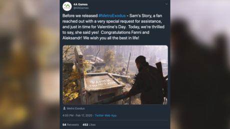 She said ‘yes!’ Fan proposes to girlfriend using Metro Exodus video game