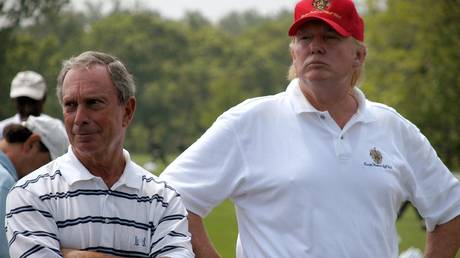 FILE PHOTO: Michael Bloomberg and Donald Trump in 2007.