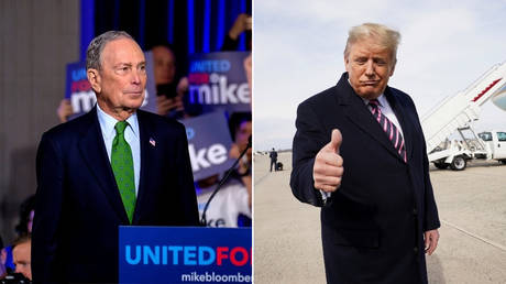 Michael Bloomberg (L) and US President Donald Trump (R) ©  REUTERS/Maria Alejandra Cardona;  REUTERS/Kevin Lamarque