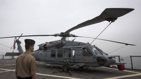 FILE PHOTO: A SH-60 Seahawk military helicopter