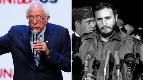 Bernie Sanders and Fidel Castro © Reuters / Mike Blake and Wikipedia