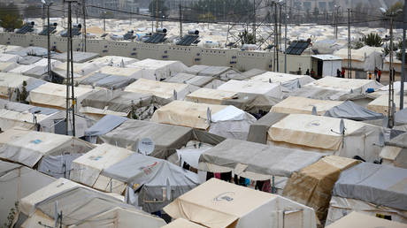 FILE PHOTO: A general view of Nizip refugee camp, near the Turkish-Syrian border in Gaziantep province, Turkey.