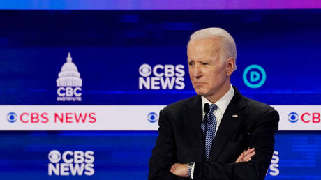 Joe Biden at tenth Democratic 2020 presidential debate in Charleston, South Carolina