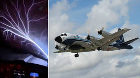 NOAA’s hurricane hunter ‘Kermit’ meets St. Elmo’s fire as it flies through lightning storm in the clouds (VIDEO)