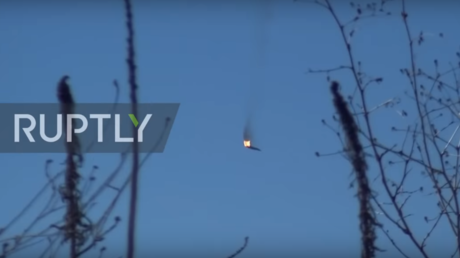 Syrian pilots eject from flaming jet shot down by Turkish forces over Idlib (EXCLUSIVE VIDEO)