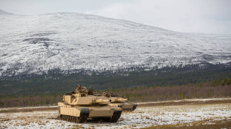 FILE PHOTO. US Marines are pictured during NATO drills in Norway.