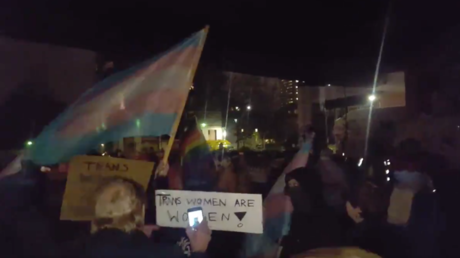 Trans activists accused of setting off smoke GRENADES at Labour women’s protest near Grenfell Tower (VIDEOS)