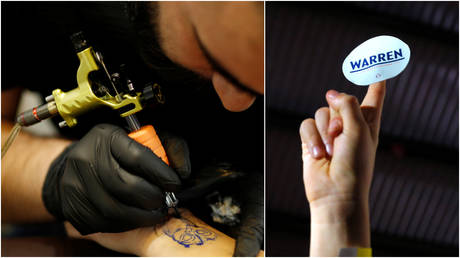 ‘Missing the mark’: Ex-Warren staffers face outrage over campaign tattoos eerily similar to Holocaust concentration camp numbers