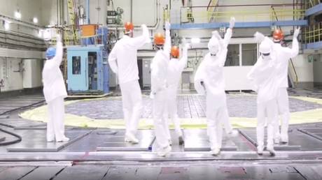 1,000-megawatt dancefloor: Russian nuclear workers liven up reactor hall with Latino beat to support Eurovision bid