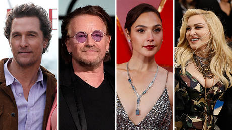 Matthew McConaughey © REUTERS/Mario Anzuoni; Bono © REUTERS/Vincent West; Gal Gadot © REUTERS/Carlo Allegri; Madonna © REUTERS/Lucas Jackson