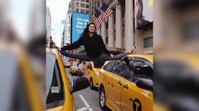 Van Damme eat your heart out: Russian gymnast Anastasia Nazarenko amazes New Yorkers with stretching skills (PHOTOS)