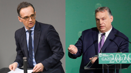Heiko Maas and Viktor Orban © Reuters / Annegret Hilse and Bernadett Szabo