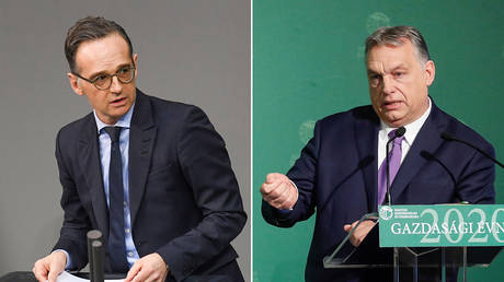 Heiko Maas and Viktor Orban © Reuters / Annegret Hilse and Bernadett Szabo
