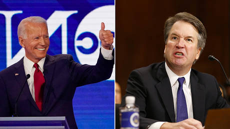 Joe Biden and Brett Kavanaugh © Reuters / Mike Blake and Michael Reynolds