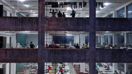 A temporary quarantine centre in Kolkata, India, April 15, 2020 © Reuters / Rupak De Chowdhuri