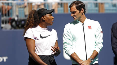 Serena Williams (L) and Roger Federer (R) © REUTERS / Geoff Burke
