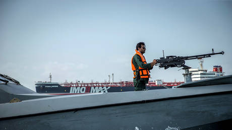 FILE PHOTO: A boat of the Iranian Revolutionary Guard