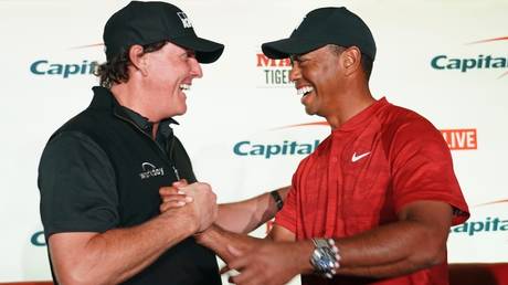 GOATS collide! Tiger Woods and Phil Mickleson to be partnered by NFL legends Peyton Manning and Tom Brady in pro-am golf showdown