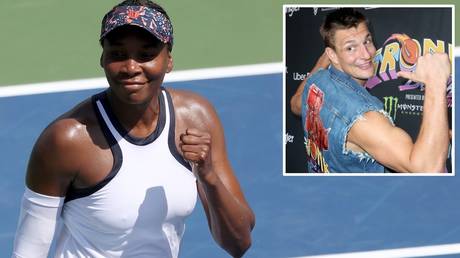 Trophy workout! Tennis ace Venus Williams leads NFL superstar Rob Gronkowski in Instagram workout - with their TROPHIES (VIDEO)