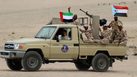 The UAE-backed separatist Southern Transitional Council fighetrs in Aden, Yemen. July 2019. © Reuters / Fawaz Salman