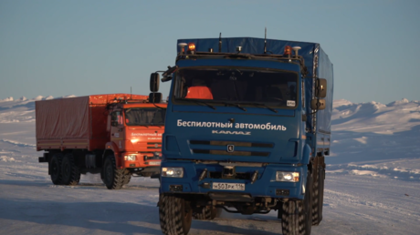 Arctic test drive: Russia&rsquo;s DRIVERLESS KAMAZ TRUCKS brave frosty terrain in epic VIDEO