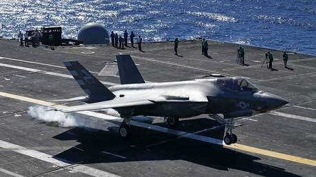 FILE PHOTO: F-35C fighter jet.