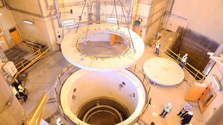 FILE PHOTO. A view of the water nuclear reactor at Arak, Iran.